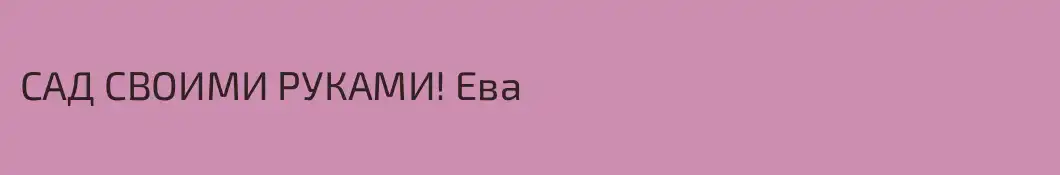 САД СВОИМИ РУКАМИ! Ева